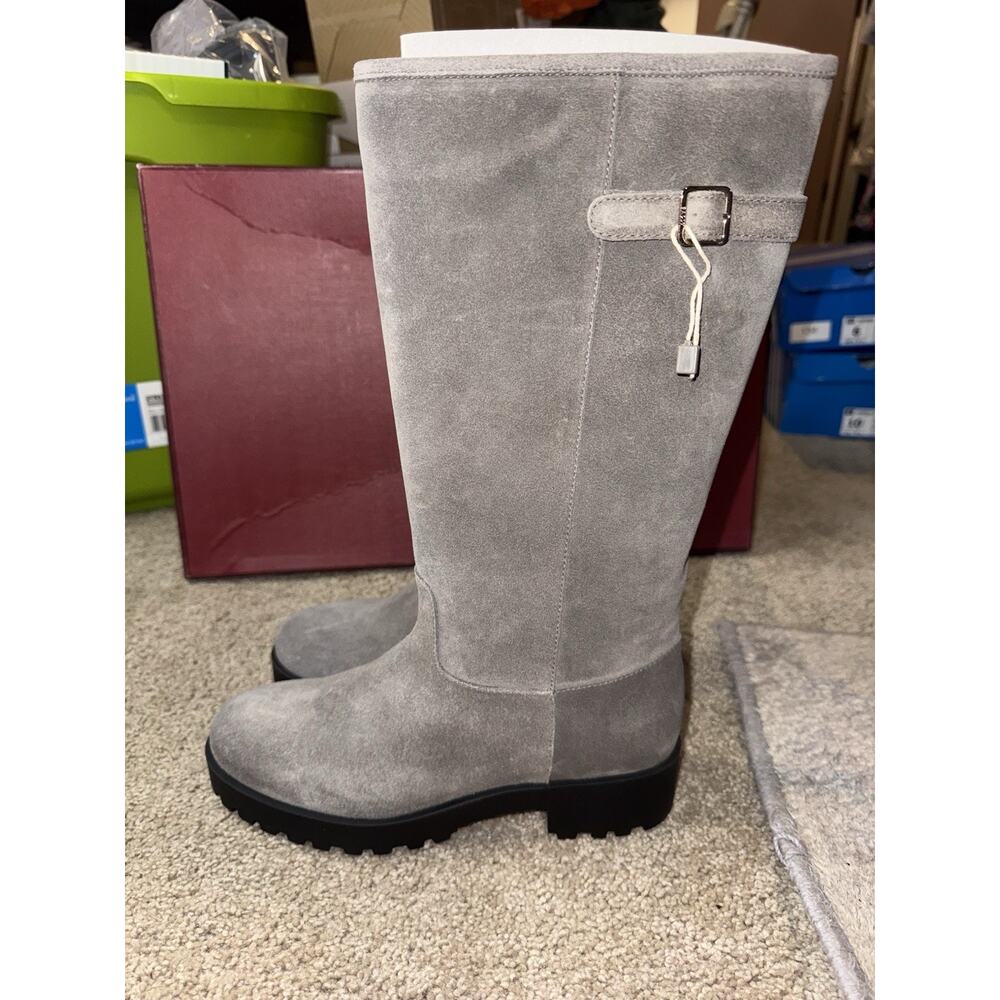 Bally CHITILLA.0/36 Grey Calf Suede Boots Size 7 NIB